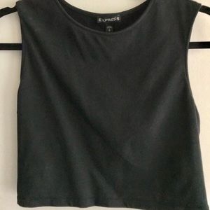 Plain, black, crop-top from Express!